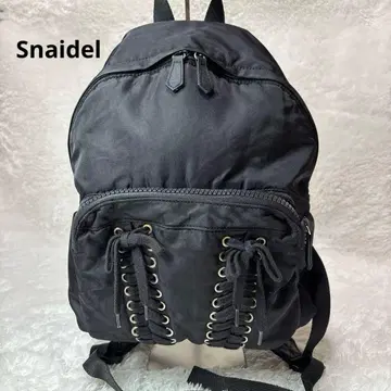 Snidel 스나이델 백팩 블랙 레이스업