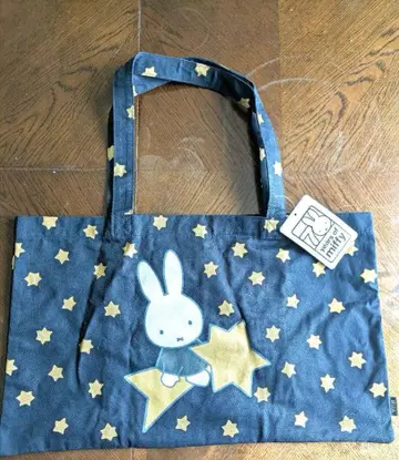 MIIA 요코하마 한정판 miffy 70주년 기념 별 패턴 토트백 네이비
