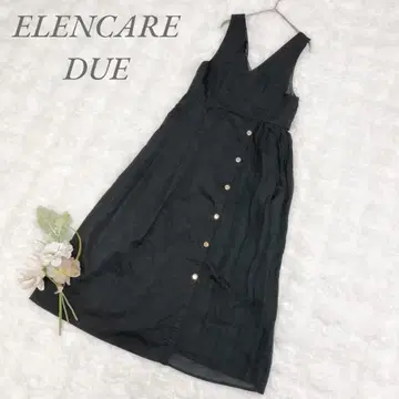 엘렌카레듀에 오버롤 스커트 블랙 플리츠 원피스 성숙/러블리