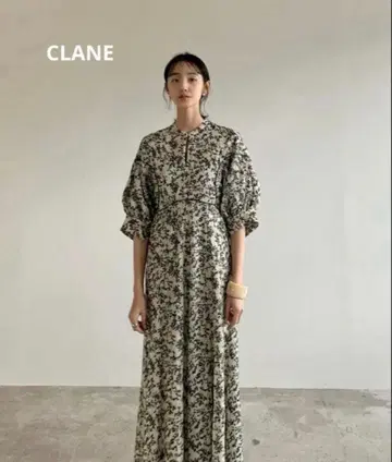 CLANE 플로렛 자수 암 원피스