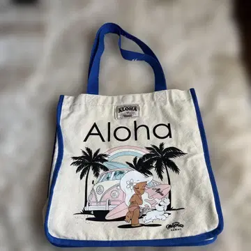 Aloha Mapua Hawaii 토트백 블루 x 화이트