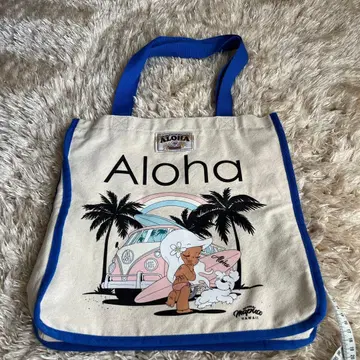 Aloha Mapua Hawaii 토트백 블루 x 화이트