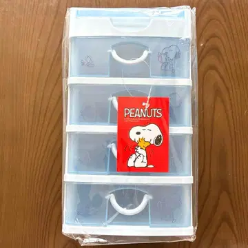 새상품 SNOOPY 스누피 4단 서랍형 펜 스탠드 부착 탁상 수납 소품함