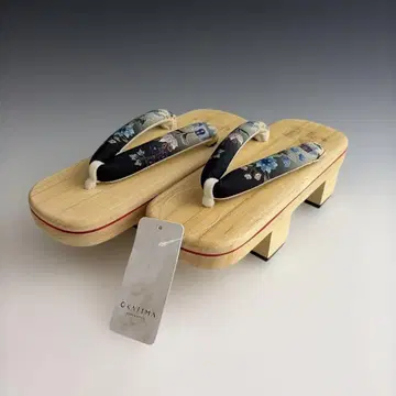 미사용 새상품 오카쥬 니마이바 오동나무 일본 나막신 브라운 프리 사이즈 13