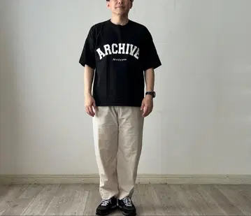 manuaj alphabet 저지 팬츠 아이보리