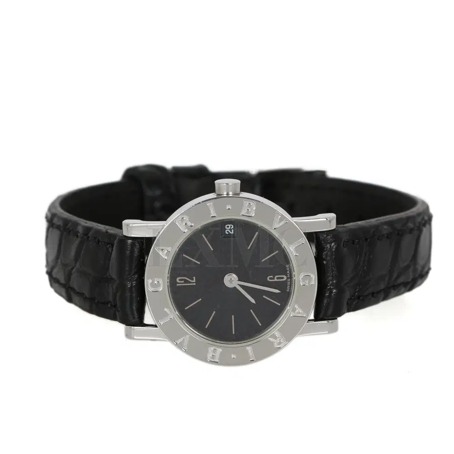 불가리 비제로 워치 비제로원 검판 가죽 시계 BB23SL