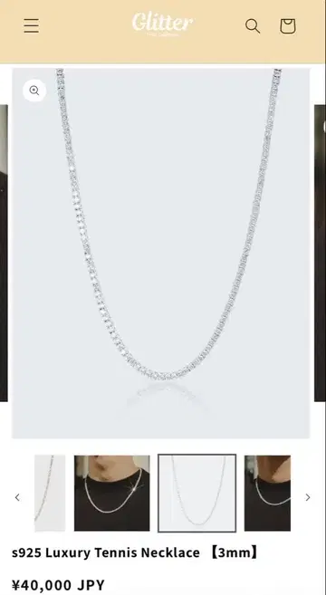 Glitter s925 Luxury Tennis Necklace 3mm
