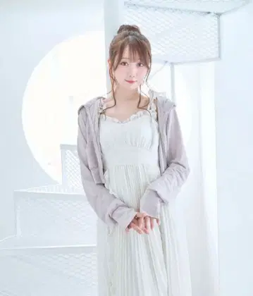 Rose Muse UV protection 집 후디 핑크