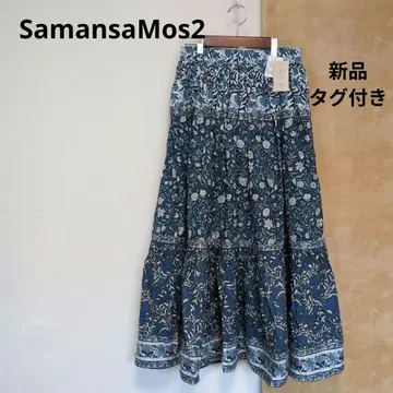 인도 면 패턴 스커트 사만사 모스모스 새상품