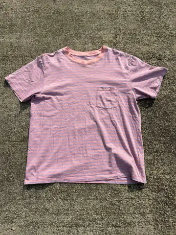 GAP 갭 보더 포켓T셔츠 핑크 x 블루 L