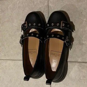 GU x rokh 메리제인 슈즈 블랙 XL
