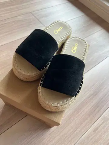 Chico 에스파드리유 샌들 블랙 S 사이즈