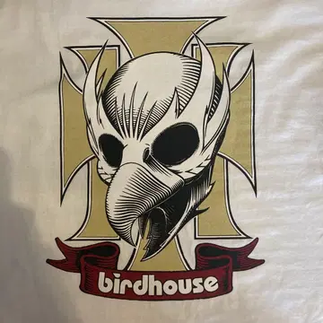 Birdhouse 스컬 로고 T셔츠 화이트