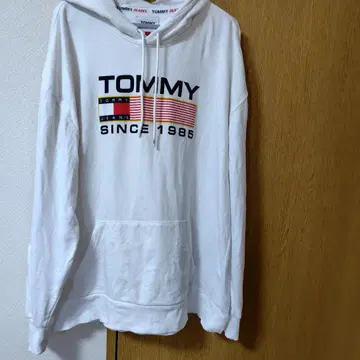 TOMMY JEANS 후드티 화이트 L 사이즈