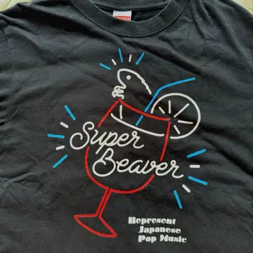 SUPER BEAVER (슈퍼 비버)의 [칵테일T셔츠] M 블랙