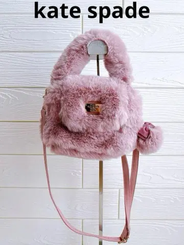 [kate spade] 핸드백 숄더 핑크 퍼 리본 새상품급