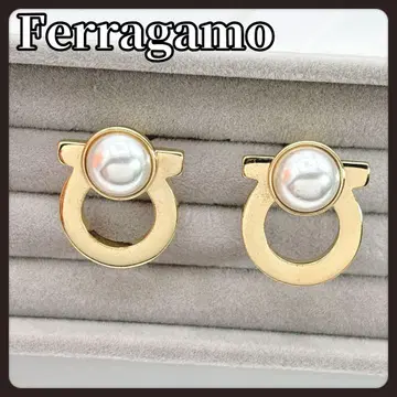 Ferragamo 페라가모 간치니 펄 귀찌 골드