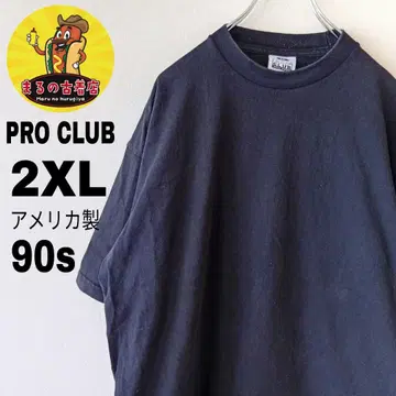 USA 구제 의류 PRO CLUB 무지 T셔츠 2XL 블랙 미국제 90s