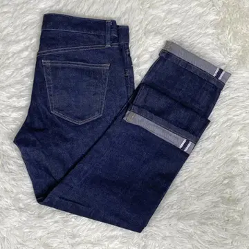 유니클로 UNIQLO W29 셀비치 스트레치 데님 데님 팬츠 다크 네이비