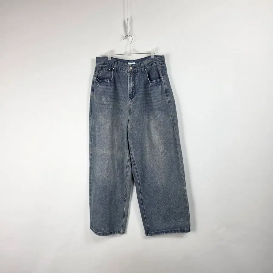 필루미네이트 중청 워싱 데님 와이드 팬츠 남 33인치 260722