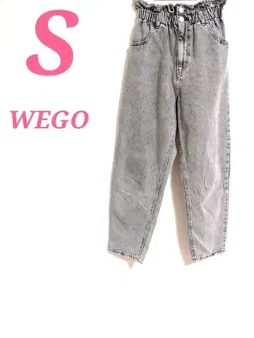WEGO 위고 데님 팬츠 그레이 S 허리밴딩 커브 데님