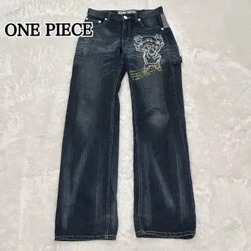 레어 ONE PIECE 초파 데님 팬츠 M 페인터 청바지