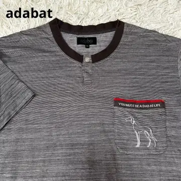 adabat 골프웨어 반팔 헨리넥 셔츠 M