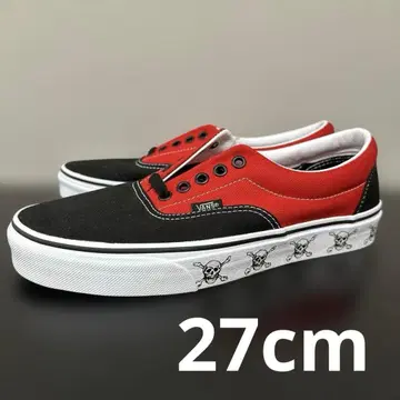 27cm 에라 VANS ERA 블랙 레드 스컬 체리 해골