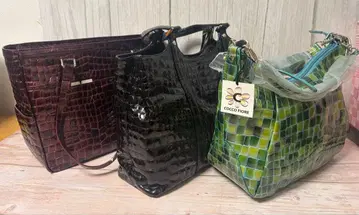 COCCO FIORE 백 3세트 악어 엠보싱