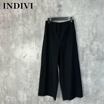 INDIVI 일본제 트리아세테이트 혼방 와이드 팬츠 38