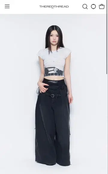 THEREDTHREAD 와이드 팬츠 TR35013 블랙