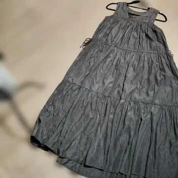 Birthdaybash 2way 티어드 원피스 차콜 그레이