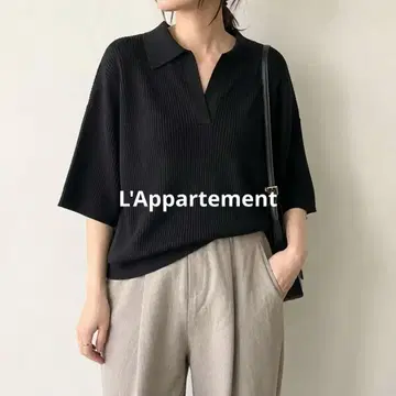 라빠르망 L'Appartement 마 혼방 스키퍼 반팔 니트 베이크루즈