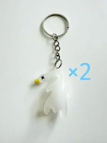 미니 덕 키링 자외선 체커 색이 변하는 오리 2개 세트