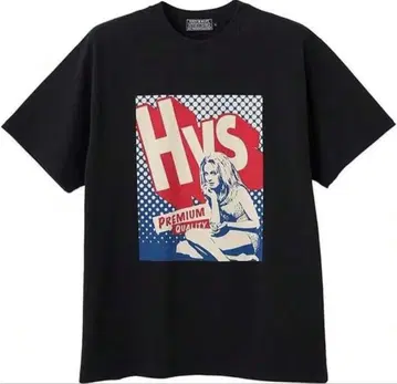 HYS 프린트 T셔츠 블랙