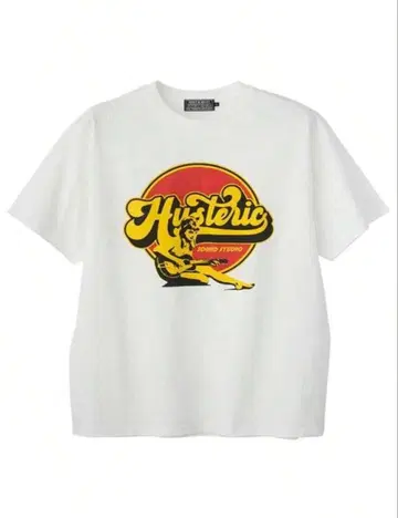 HYSTERIC GLAMOUR 프린트 T셔츠 화이트