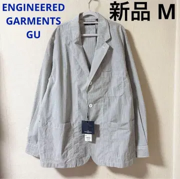 새상품 GU 엔지니어드 가먼츠 코드 레인 자켓 라이트 그레이 M