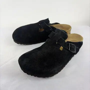 버켄스탁 보스턴 스웨이드 블랙 39 25cm 레귤러 블랙