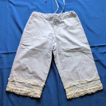 앙리코 포테치노 여성용 레이스 장식 크롭 팬츠