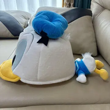 도널드 덕 모자형 봉제 인형 팬캡 디즈니랜드