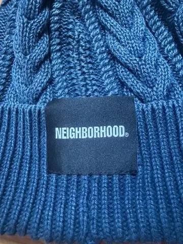 NEIGHBORHOOD 코튼 니트 모자 네이비 네이비 나염
