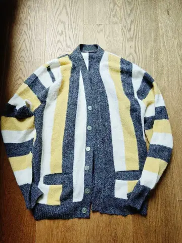 1960s 빈티지 멀티 스트라이프 니트 가디건