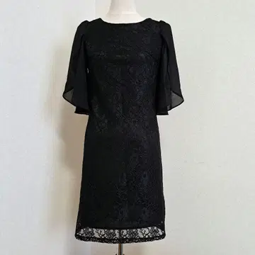 [택 포함 새상품] CUI YING 전체 레이스 플레어 슬리브 원피스 블랙 S