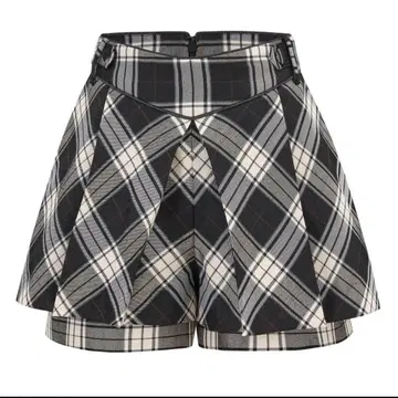 Andwang Tiered Check Shorts 스커트 블랙M
