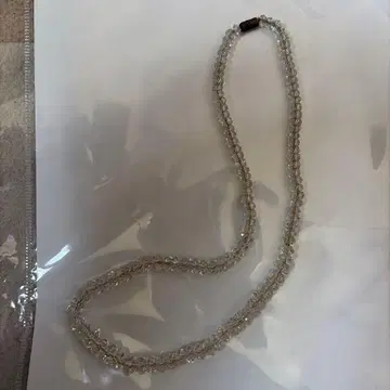 크리스탈 수정 목걸이 40cm