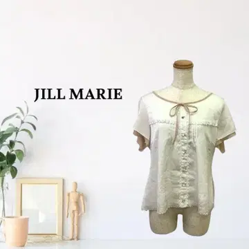 zG2039 [ L ] JILL MARIE 셔츠/블라우스 리본 타이 레이스