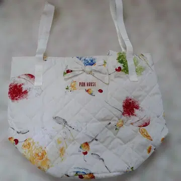 PINK HOUSE 빙수 패턴 퀼팅 토트백