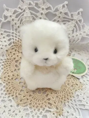 조이풀메이트 봉제 인형 화이트 베어 레트로 새상품 택 포함 타케노코