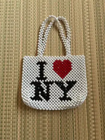 I LOVE NY 비즈 핸드백