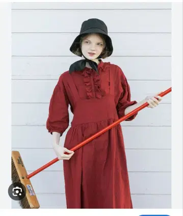 사만사 모스모스 Cross x Linen 시리즈 점프 스커트 빨간색